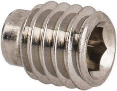 Value Collection - M5x0.80 Metric Coarse, 6mm OAL, Dog Point Set Screw - Grade 18-8 & Austenitic A2 Stainless Steel, 3.5mm Key - USA Tool & Supply