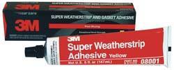 3M - 5 oz Weatherstrip Adhesive - Yellow, -20 to 300°F - USA Tool & Supply