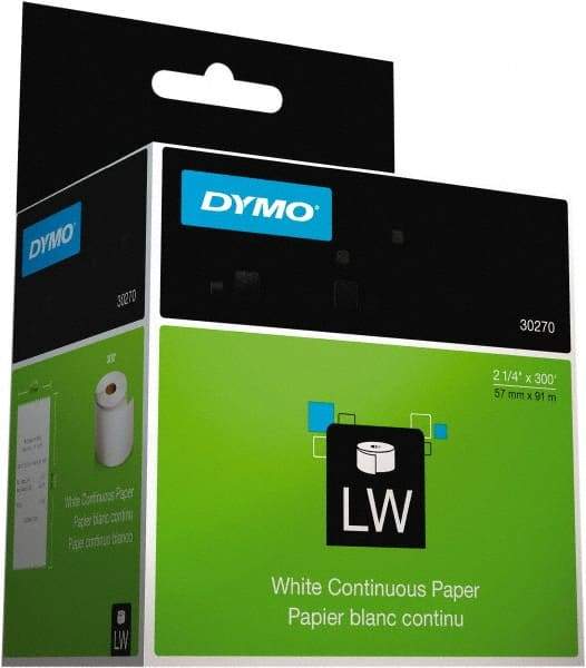 Dymo - 2-7/16" Wide x 3,600" Long, White Receipt Paper - For DYMO LabelWriter Printers - USA Tool & Supply