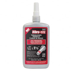 Vibra-Tite - 250 mL Bottle, Red, High Temp/High Strength Threadlocker - USA Tool & Supply