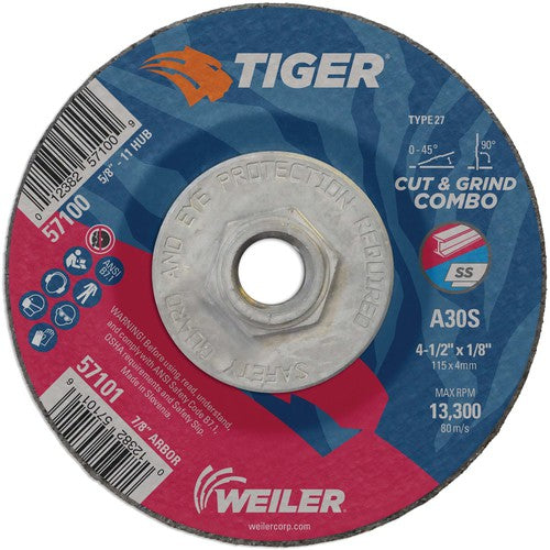 ‎4-1/2X1/8 TIGER TYPE 27 CUT & - USA Tool & Supply