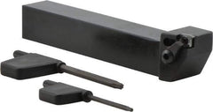 Seco - CE, External, Right Hand, 0.103" Max Depth of Cut, 0.03 to 0.103" Groove Width, Indexable Grooving Tool Holder - 10EAR, 10ER, 12ER Insert Compatibility, 3/4" Shank Height, 3/4" Shank Width, 5" OAL - USA Tool & Supply