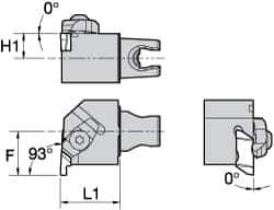 Kennametal - NG4L Insert, 30mm Head Length, Modular Grooving Cutting Unit Head - Right Hand Cut, System Size KM25, Series Top Notch - USA Tool & Supply
