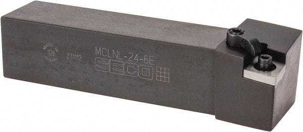 Seco - MCLN, Left Hand Cut, -5° Lead Angle, 1-1/2" Shank Height x 1-1/2" Shank Width, Negative Rake Indexable Turning Toolholder - 7" OAL, CN..64. Insert Compatibility, Series Multiple Lock - USA Tool & Supply