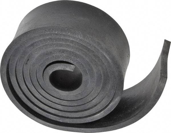 Made in USA - 1/4" Thick x 2" Wide x 60" Long, Buna-N Rubber Strip - Stock Length, 60 Shore A Durometer, 800 to 1,000 psi Tensile Strength, -20 to 170°F, Black - USA Tool & Supply