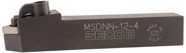 Seco - MSDN, Neutral Cut, 0° Lead Angle, 1-1/4" Shank Height x 1-1/4" Shank Width, Negative Rake Indexable Turning Toolholder - 7" OAL, SN..54. Insert Compatibility, Series Multiple Lock - USA Tool & Supply