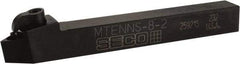 Seco - MTEN, Neutral Cut, 0° Lead Angle, 1/2" Shank Height x 1/2" Shank Width, Negative Rake Indexable Turning Toolholder - 4-1/2" OAL, TN..22. Insert Compatibility, Series Multiple Lock - USA Tool & Supply