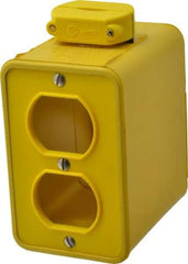 Woodhead Electrical - 1 Gang, Rubber Rectangle Portable Outlet Box - USA Tool & Supply