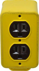 Woodhead Electrical - 1 Gang, Rubber Rectangle Outlet Box - 3-3/8" Overall Depth, Weather Resistant - USA Tool & Supply