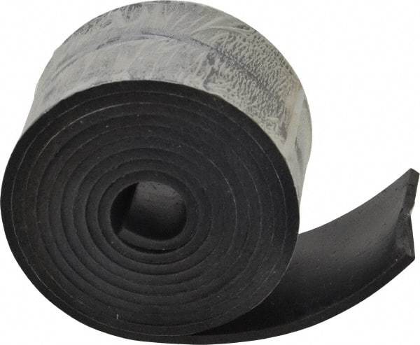 Made in USA - 1/8" Thick x 2" Wide x 60" Long, Neoprene Rubber Strip - Stock Length, 60 Shore A Durometer, 1,000 to 1,200 psi Tensile Strength, -40 to 212°F, Black - USA Tool & Supply