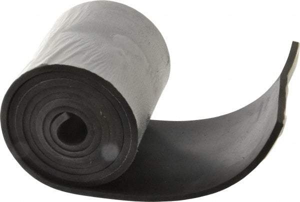 Made in USA - 3/16" Thick x 4" Wide x 60" Long, Neoprene Rubber Strip - Stock Length, 60 Shore A Durometer, 1,000 to 1,200 psi Tensile Strength, -40 to 212°F, Black - USA Tool & Supply
