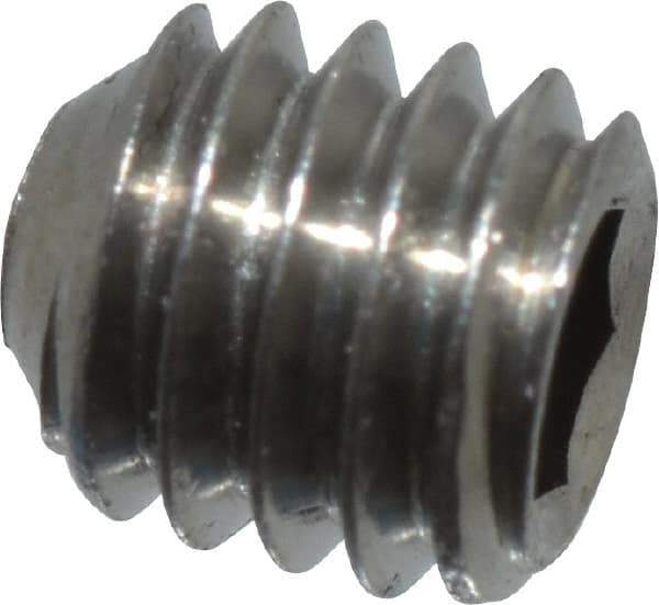 Value Collection - M3x0.50 Metric Coarse, 3mm OAL, Cup Point Set Screw - Grade 18-8 & Austenitic A2 Stainless Steel, 1.5mm Key - USA Tool & Supply