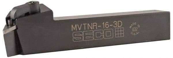 Seco - MVTN, Right Hand Cut, 27.5° Lead Angle, 1" Shank Height x 1" Shank Width, Negative Rake Indexable Turning Toolholder - 6" OAL, VN..33. Insert Compatibility, Series Multiple Lock - USA Tool & Supply