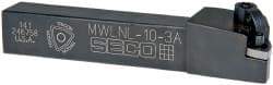 Seco - MWLN, Left Hand Cut, -5° Lead Angle, 5/8" Shank Height x 5/8" Shank Width, Negative Rake Indexable Turning Toolholder - 4" OAL, WN..33. Insert Compatibility, Series Multiple Lock - USA Tool & Supply
