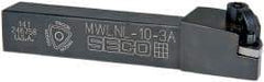 Seco - MWLN, Left Hand Cut, -5° Lead Angle, 5/8" Shank Height x 5/8" Shank Width, Negative Rake Indexable Turning Toolholder - 4" OAL, WN..33. Insert Compatibility, Series Multiple Lock - USA Tool & Supply