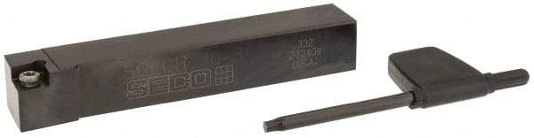 Seco - SCLC, Right Hand Cut, -5° Lead Angle, 5/8" Shank Height x 5/8" Shank Width, Neutral Rake Indexable Turning Toolholder - 4" OAL, CC..32.5. Insert Compatibility, Series Screw Lock - USA Tool & Supply