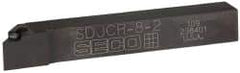 Seco - SDJC, Right Hand Cut, -3° Lead Angle, 1/2" Shank Height x 1/2" Shank Width, Neutral Rake Indexable Turning Toolholder - 3-1/2" OAL, DC..21.5. Insert Compatibility, Series Screw Lock - USA Tool & Supply