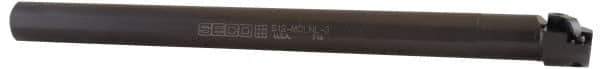 Seco - 1.28" Min Bore Diam, 12" OAL, 1" Shank Diam, MCLN Indexable Boring Bar - CNMG 432 Insert, Pin & Clamp Holding Method - USA Tool & Supply