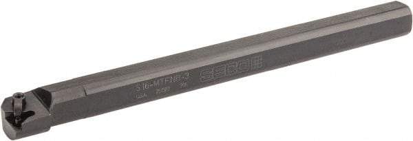 Seco - 1.28" Min Bore Diam, 12" OAL, 1" Shank Diam, MTFN Indexable Boring Bar - TNMG 332 Insert, Pin & Clamp Holding Method - USA Tool & Supply