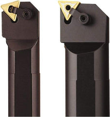 Seco - 1.53" Min Bore Diam, 14" OAL, 1-1/4" Shank Diam, MTUN Indexable Boring Bar - TNMG 322 Insert, Pin & Clamp Holding Method - USA Tool & Supply