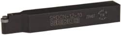 Seco - SRDC, Neutral Cut, 0° Lead Angle, 3/4" Shank Height x 3/4" Shank Width, Neutral Rake Indexable Turning Toolholder - 5" OAL, RCMT Insert Compatibility, Series Screw Lock - USA Tool & Supply