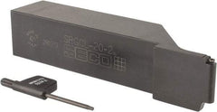 Seco - SRGC, Left Hand Cut, 1-1/4" Shank Height x 1-1/4" Shank Width, Neutral Rake Indexable Turning Toolholder - 6" OAL, RCMT22 Insert Compatibility, Series Screw Lock - USA Tool & Supply
