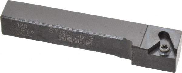 Seco - STGC, Left Hand Cut, 3/8" Shank Height x 3/8" Shank Width, Neutral Rake Indexable Turning Toolholder - 2-1/2" OAL, TC..21.5. Insert Compatibility, Series Screw Lock - USA Tool & Supply