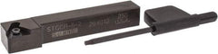 Seco - STGC, Right Hand Cut, 3/8" Shank Height x 3/8" Shank Width, Neutral Rake Indexable Turning Toolholder - 2-1/2" OAL, TC..21.5. Insert Compatibility, Series Screw Lock - USA Tool & Supply