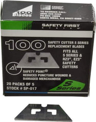 PHC - 100 Piece Steel Safety Blade - 1-5/8" OAL - USA Tool & Supply