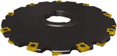 Seco - Arbor Hole Connection, 1/4" Cutting Width, 2.51" Depth of Cut, 203.2mm Cutter Diam, 1-1/2" Hole Diam, 9 Tooth Indexable Slotting Cutter - 335.19 Toolholder, SNHQ 1204L, SNHQ 1204R Insert, Right Hand Cutting Direction - USA Tool & Supply