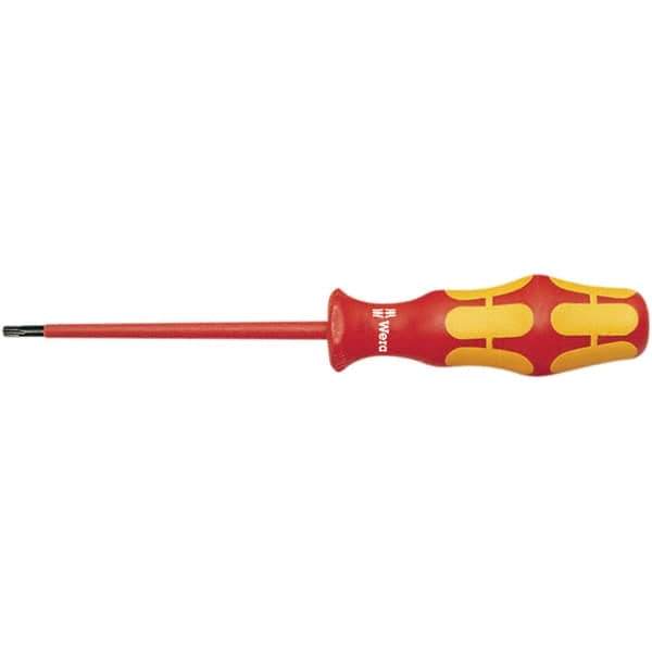 Wera - T15 Torx Driver - 3-1/8" Blade Length, 178mm OAL, Ergonomic Handle - USA Tool & Supply