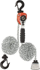 CM - 550 Lb Lifting Capacity, 10' Lift Height, Mini-Ratchet Lever Hoist - Made from Chain, 56 Lb Avg Pull to Lift Rated Load, 1 Chain - USA Tool & Supply