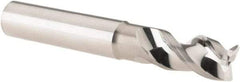 Iscar - 3/8", 3 Flute, Single End, Solid Carbide, 0.02" Corner Radius End Mill - 2-1/2" OAL, Right Hand Flute, 0.6" LOC, Right Hand Cut, 1-1/8" Extended Reach - USA Tool & Supply