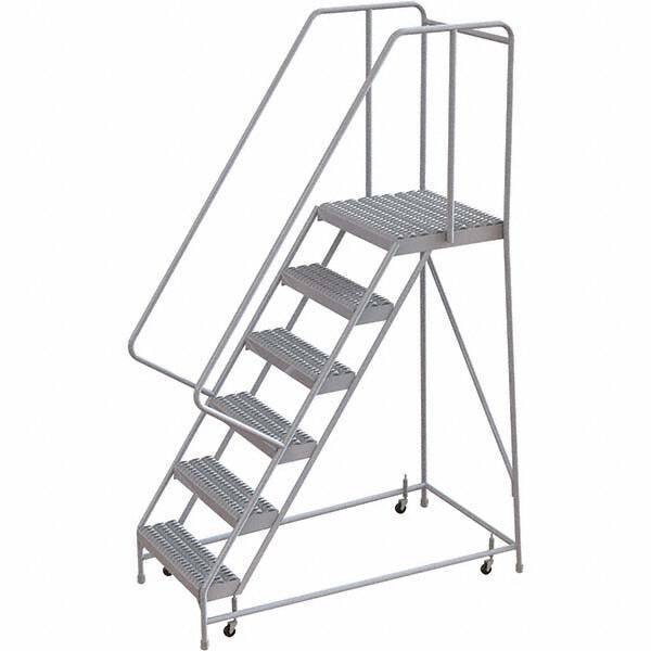 TRI-ARC - Rolling & Wall Mounted Ladders & Platforms Type: Rolling Warehouse Ladder Style: Rolling Safety Ladder - USA Tool & Supply