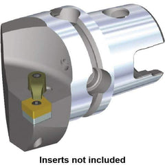 Kennametal - Right Hand Cut, Size KM80, CN.. Insert Compatiblity, Internal or External Modular Turning & Profiling Cutting Unit Head - 53mm Ctr to Cutting Edge, 70mm Head Length, Through Coolant, Series M-Clamping - USA Tool & Supply