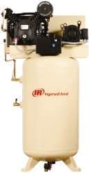 Ingersoll-Rand - 5 hp, 80 Gal Stationary Electric Vertical Air Compressor - Three Phase, 175 Max psi, 16.8 CFM, 230 Volt - USA Tool & Supply