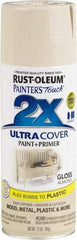 Rust-Oleum - Almond (Color), Gloss, Enamel Spray Paint - 8 to 12 Sq Ft per Can, 12 oz Container - USA Tool & Supply