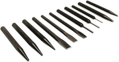 Mayhew - 11 Piece Punch & Chisel Set - 1/4 to 3/8" Chisel, 1/16 to 1/4" Punch, Hex Shank - USA Tool & Supply