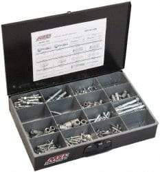 Value Collection - 192 Piece, #10 to 1/2 Screw, Steel Anchor Assortment - Zinc Plated - USA Tool & Supply