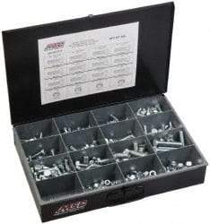 Value Collection - 238 Piece Steel Hex Head Cap Screws - M8 to M16 Thread, Zinc Plated - USA Tool & Supply