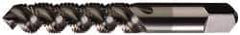 Cleveland - 1/2-13 3 Flute 2B Plug Spiral Flute Tap - High Speed Steel, Oxide Finish, 3-3/8" OAL, Right Hand Flute, Right Hand Thread, H3, Series 1093BO - USA Tool & Supply