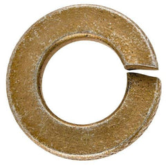 Made in USA - 5/16", 0.078" Thick Split Lock Washer - 1060 Spring Steel, Zinc Yellow Dichromate Finish, 0.314" Min ID, 0.322" Max ID, 0.583" Max OD - USA Tool & Supply