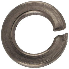 Made in USA - #8, 0.04" Thick Split Lock Washer - 400 Stainless Steel, Passivated Finish, 0.167" Min ID, 0.174" Max ID, 0.293" Max OD - USA Tool & Supply