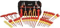 Wiha - 50 Piece Insulated Hand Tool Set - Comes in Canvas Pouch - USA Tool & Supply