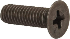 Made in USA - #10-32 UNF, 5/8" OAL Phillips Drive Machine Screw - Flat Head, Grade 18-8 Stainless Steel, Passivated Finish, Without Washer - USA Tool & Supply