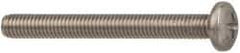 Made in USA - #0-80 UNF, 7/16" Length Under Head Phillips Drive Machine Screw - Pan Head, Grade 18-8 Stainless Steel, Black Oxide Finish, Without Washer - USA Tool & Supply