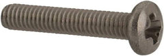 Made in USA - #2-64 UNF, 1/2" Length Under Head Phillips Drive Machine Screw - Pan Head, Grade 18-8 Stainless Steel, Black Oxide Finish, Without Washer - USA Tool & Supply