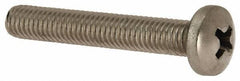 Made in USA - #10-32 UNF, 1-1/4" Length Under Head Phillips Drive Machine Screw - Pan Head, Grade 18-8 Stainless Steel, Black Oxide Finish, Without Washer - USA Tool & Supply