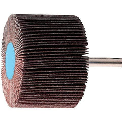 PFERD - 2" Diam x 1-1/2" Face Width, Aluminum Oxide Coated Mounted Flap Wheel - 1/4" Shank Mount, 120 Grit, 15,000 Max RPM - USA Tool & Supply
