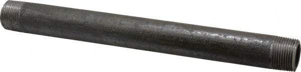 Made in USA - Schedule 80, 3/4" Diam x 10" Long Black Pipe Nipple - Threaded - USA Tool & Supply